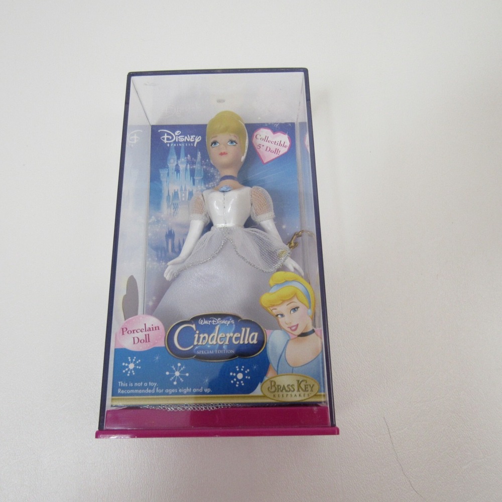 Disney Cinderella Brass Key‎ Keepsakes 5" Porcelain Doll NIB